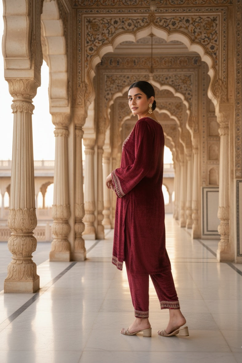 Velvet Co-ord Set for Women