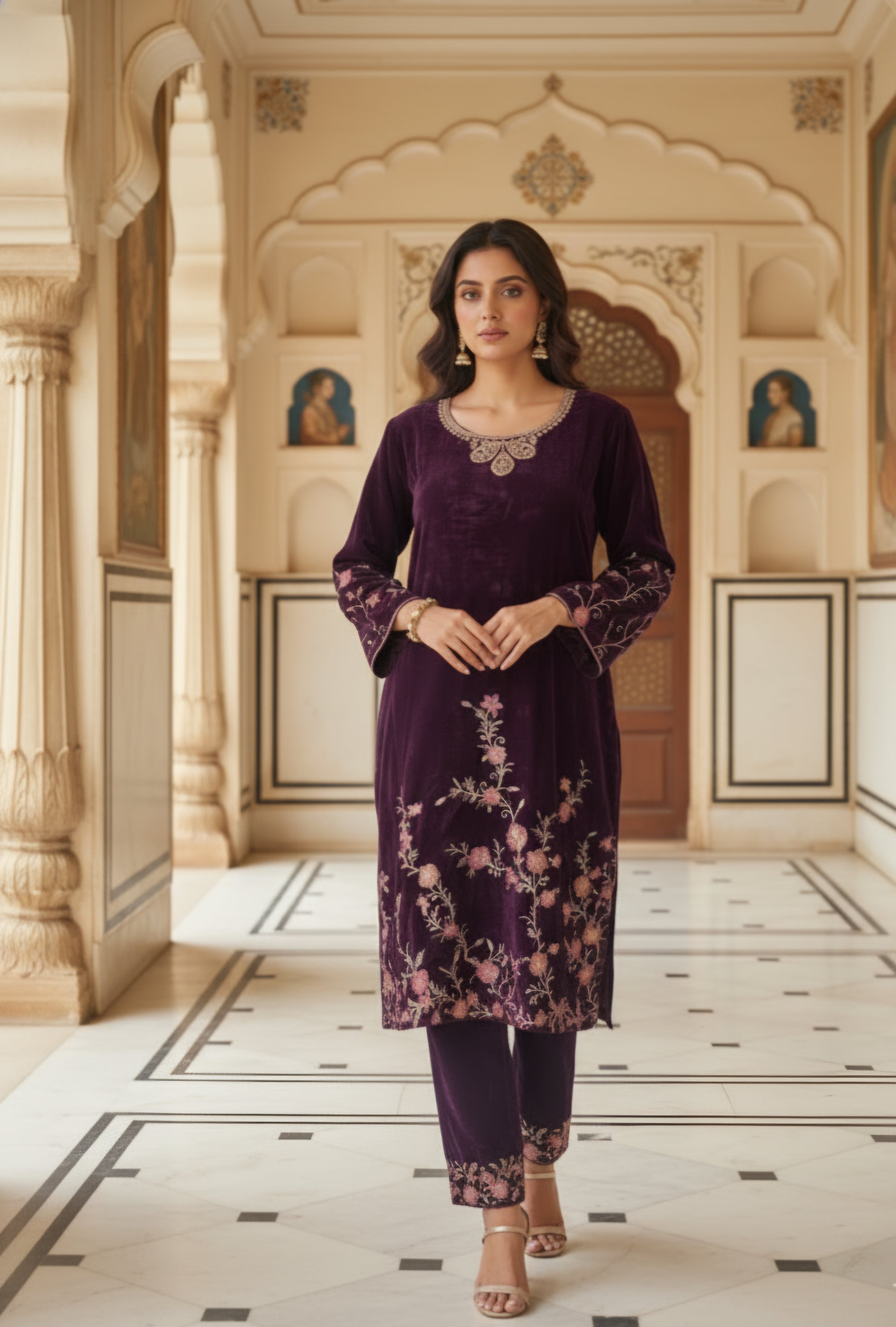 Velvet Co-ord Set for Women