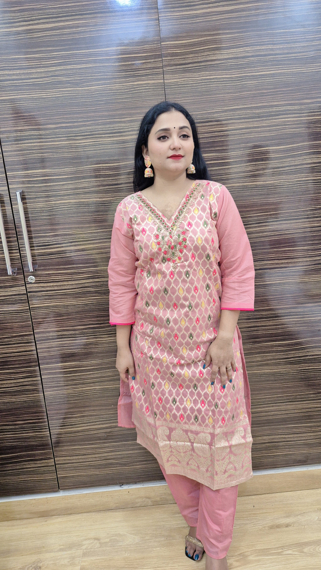 Ethnic Motifs Regular Kurta with Trousers & Dupatta