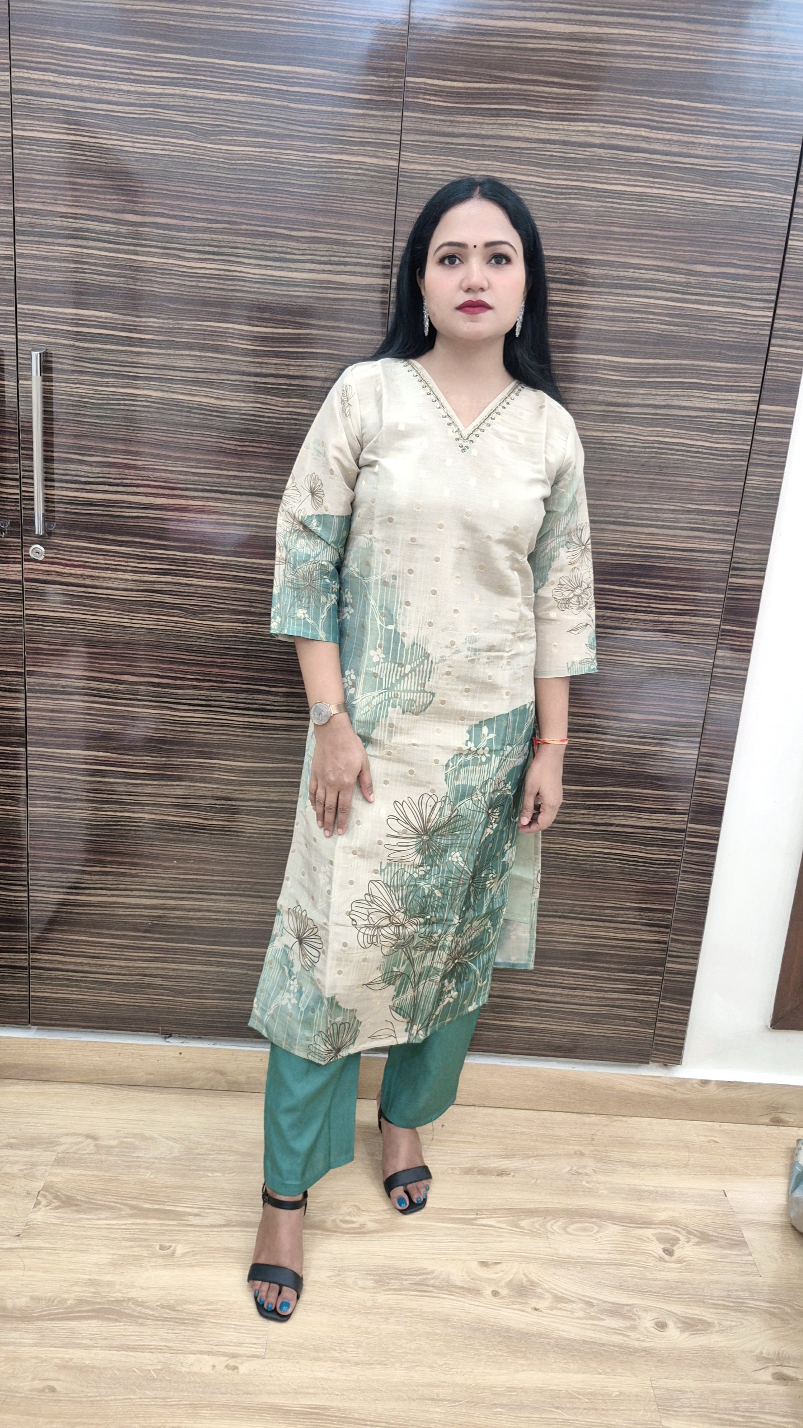 Ethnic Motifs Regular Kurta with Trousers & Dupatta