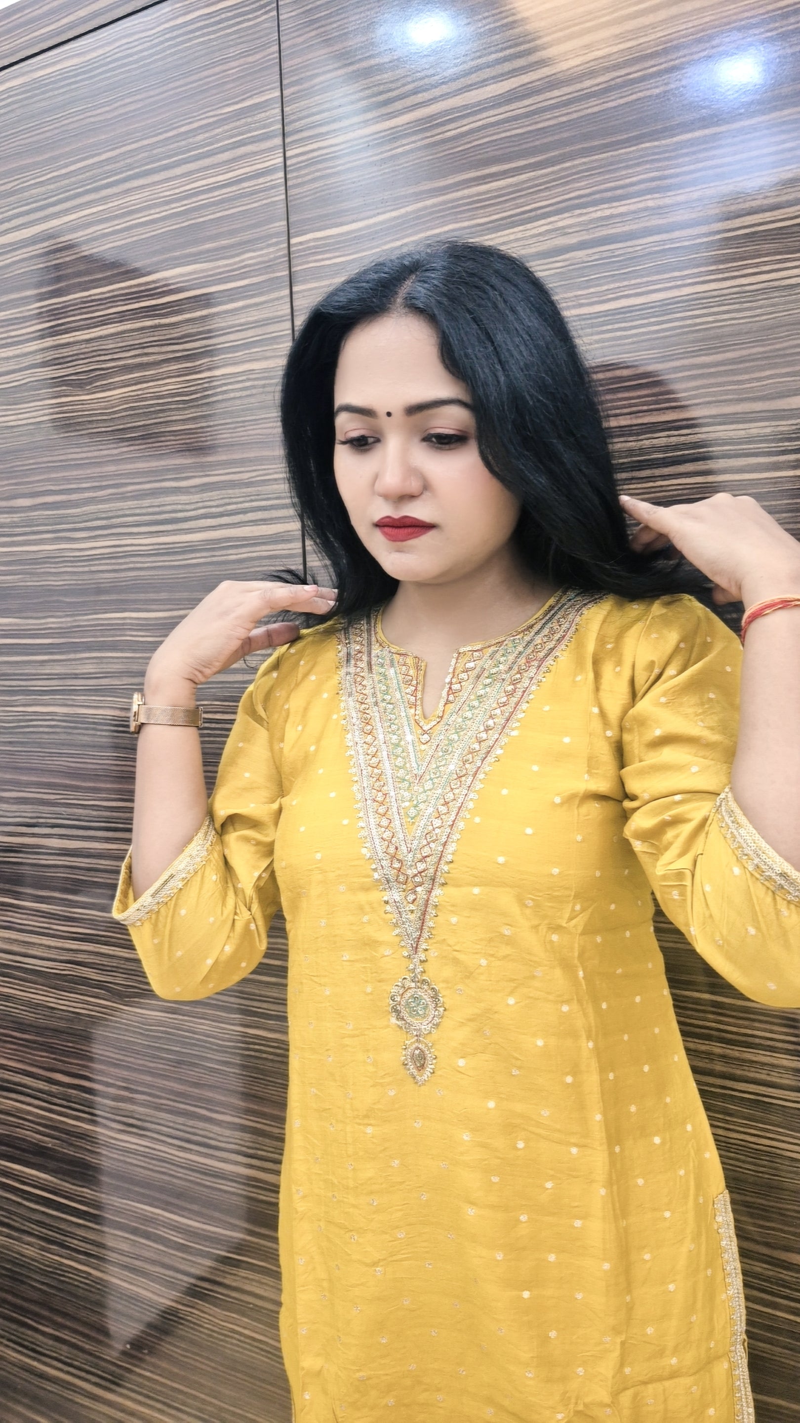 Women Embroidered Regular Kurta with Palazzos & With Dupatta