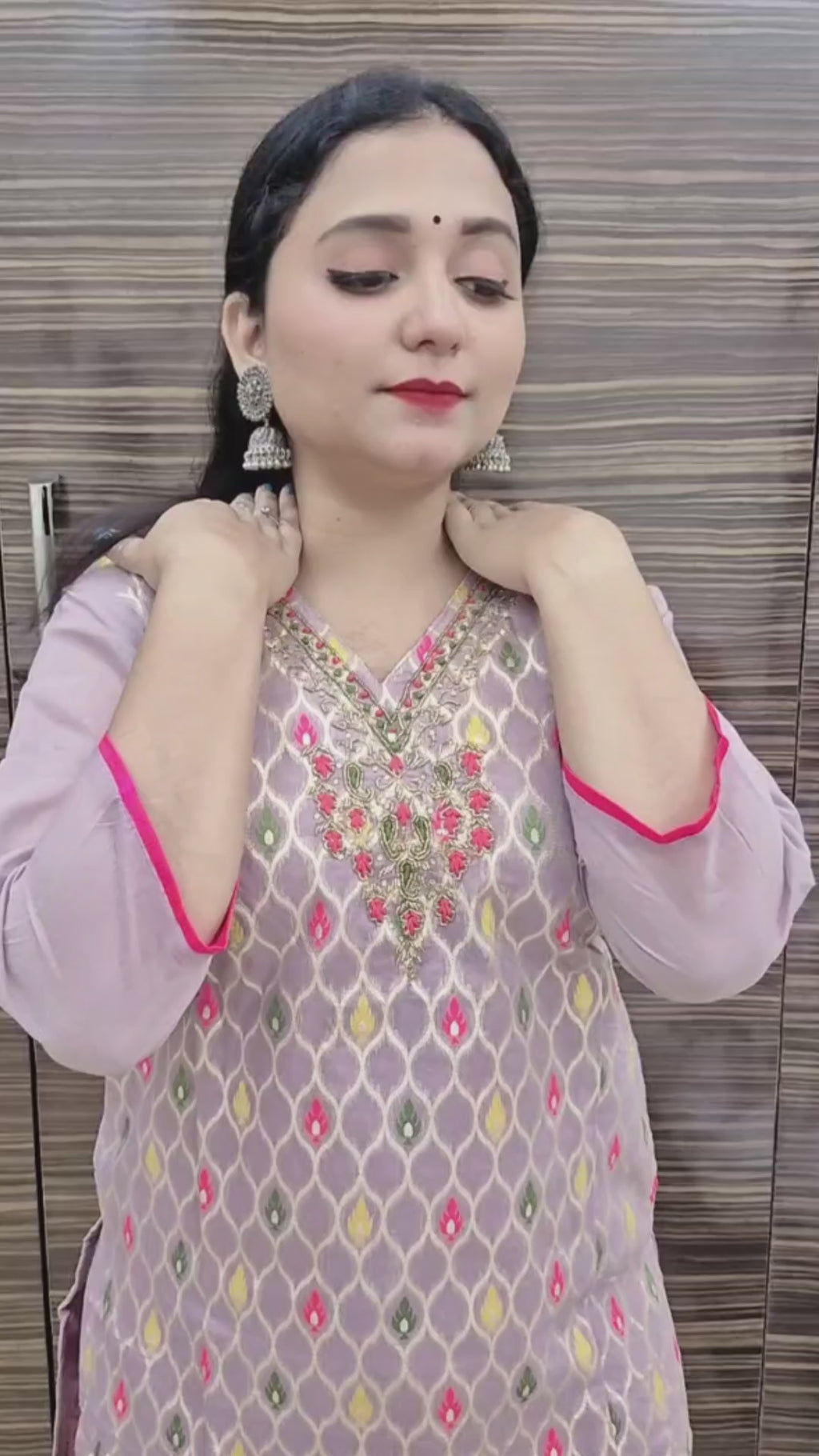 Ethnic Motifs Regular Kurta with Trousers & Dupatta