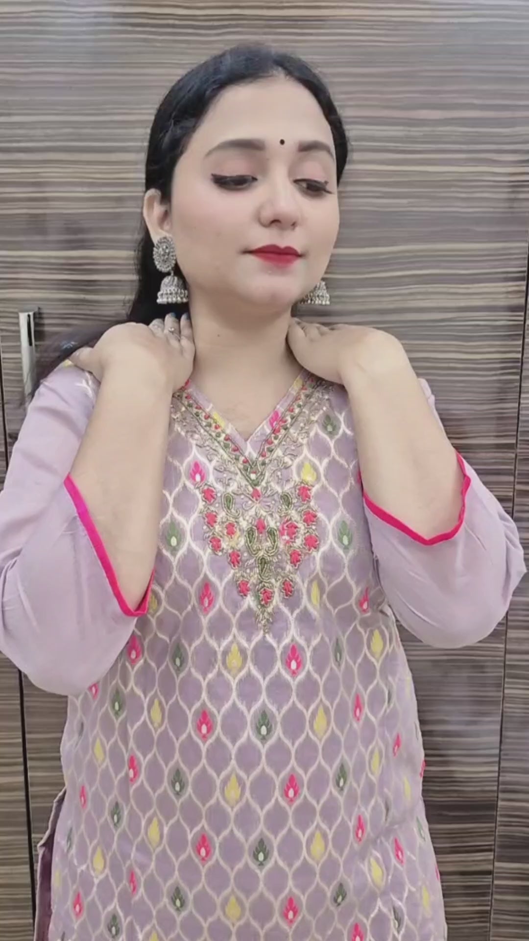 Ethnic Motifs Regular Kurta with Trousers & Dupatta