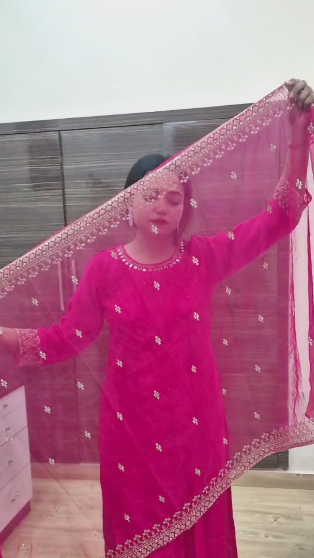 Women Floral Embroidered Regular Kurta with Trouser & With Dupatta