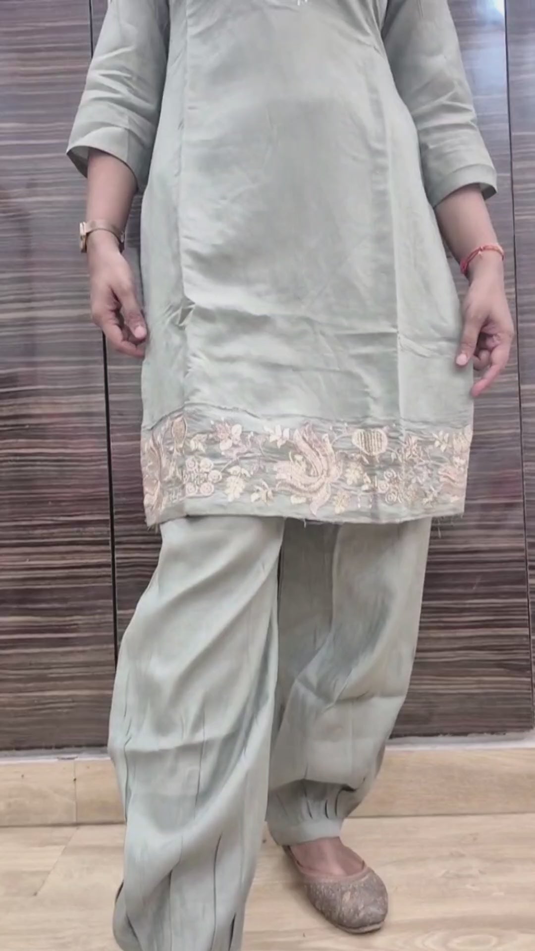 Pakistani Style Kurti with Salwar And Dupatta